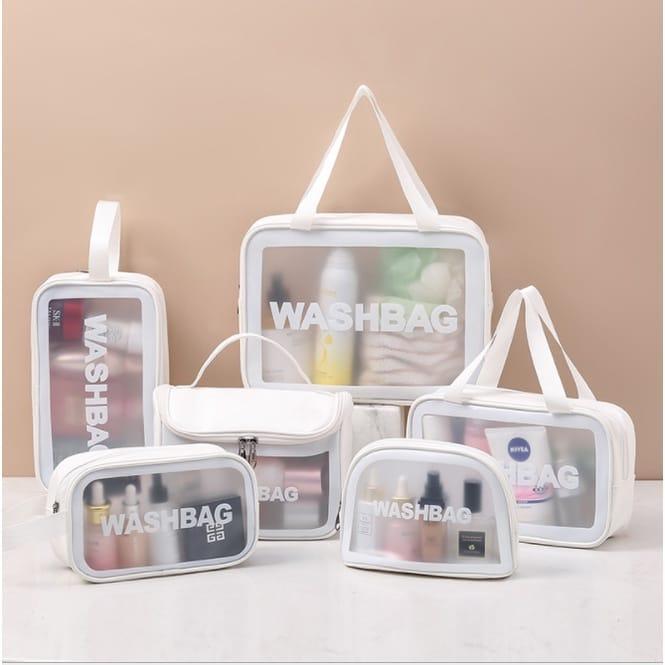 AGG - 266 Tas Kosmetik Washbag Travel Pouch Make Up Organizer Transparan Waterproof Kecil Portable