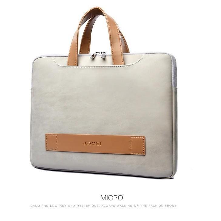 Laptop HP Pavilion X360 14" Tas Sleeve Leather Premium Bag Grey Pouch