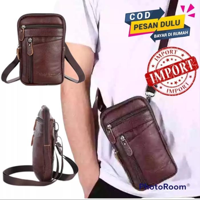Tas Selempang Minimalis Tas Selempang Hp Kulit Asli/Dompet Hp/Sarung Hp
