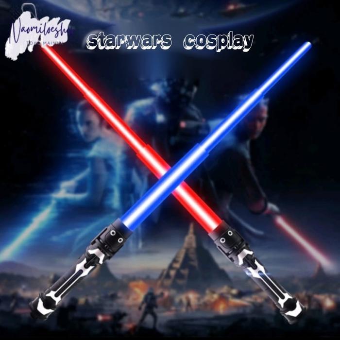 Starwars cosplay Mainan plastik lampu light saber