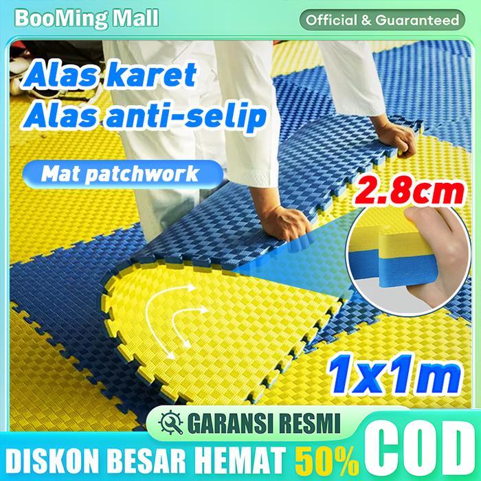 Karpet Taekwondo Matras Anti-Selip Matras Evamat 100x100x3cm Puzzle Karpet Alas Lantai Sehat Evamat