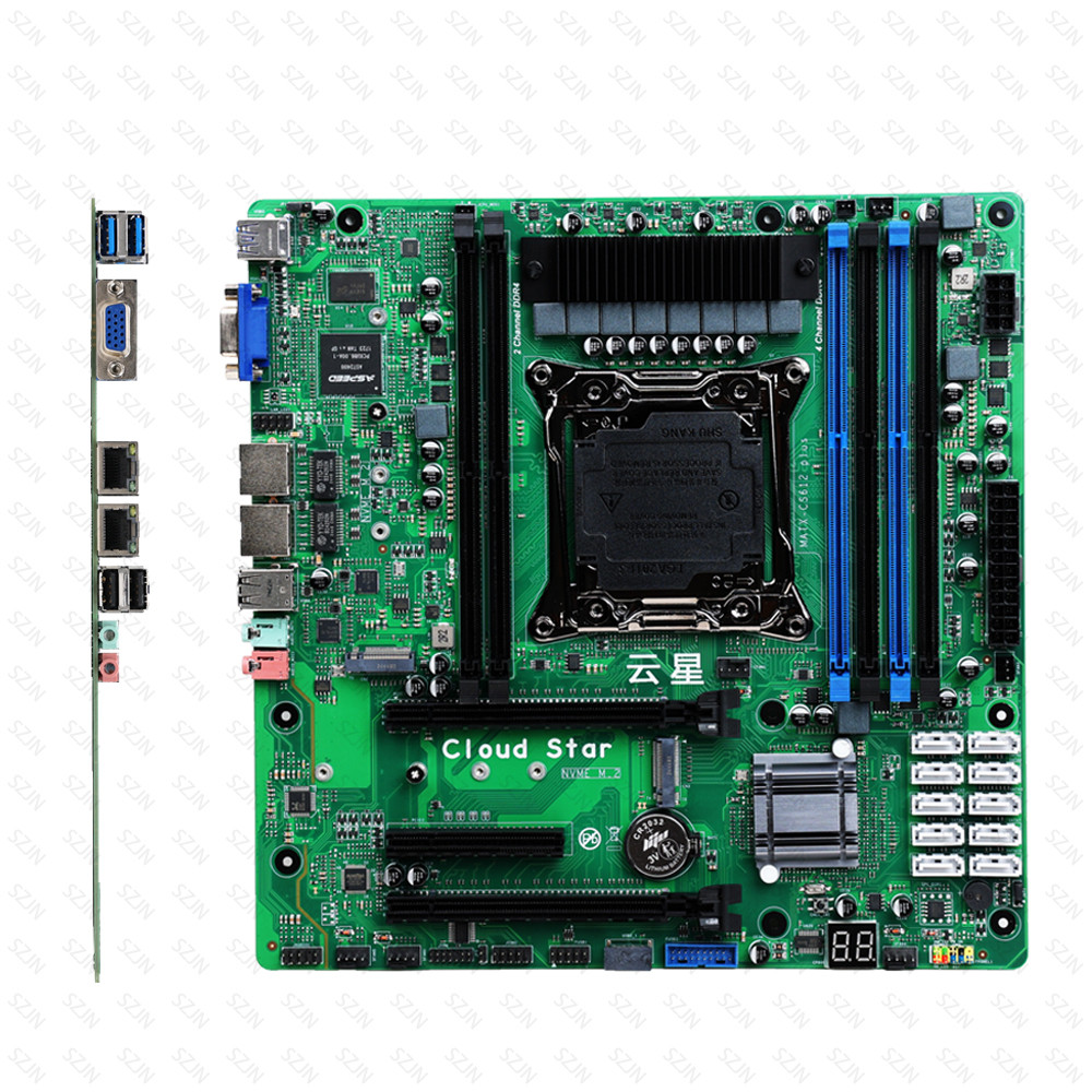 X99 Motherboard for Servers Cloud Star C612 NAS Build Suppoet E5 V3 V4 DDR4 Max 384GB 2xM2 NVME
