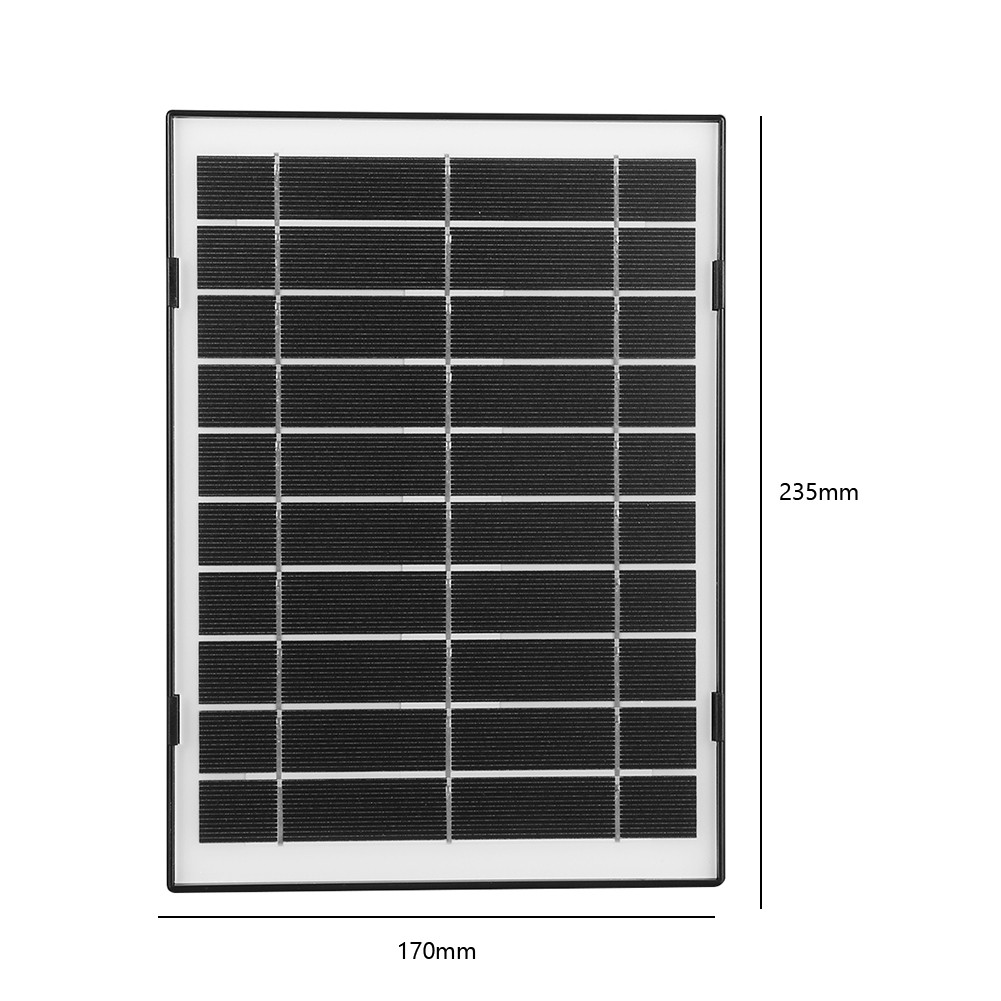 10W Solar Charger Type-C/DC5521 Interface Solar Panel 3m/9.8Ft Cable 360Adjustable Mounted Charging