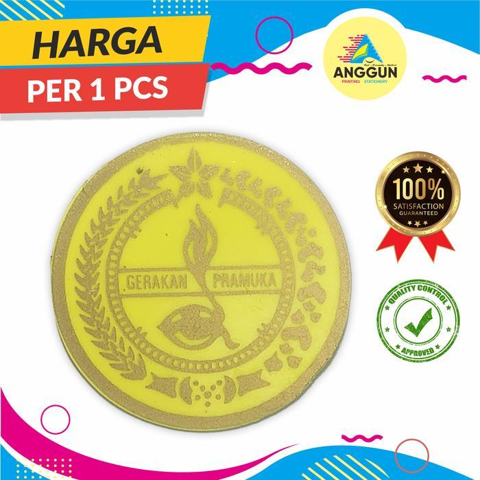 Badge Tanda Topi Penegak Kuning Bulat Wanita