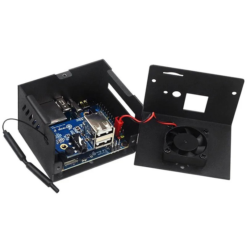 Orange Pi Zero 3 Metal Case Metal Case Optional Antenna Enclosure Fan Heatsink for Orange Pi Zero 3