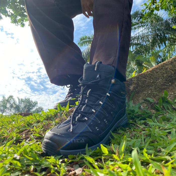 Eiger - Sepatu Gunung Wanita 2 Black Grey Semi Boots / Hiking / Trekking / Outdoor