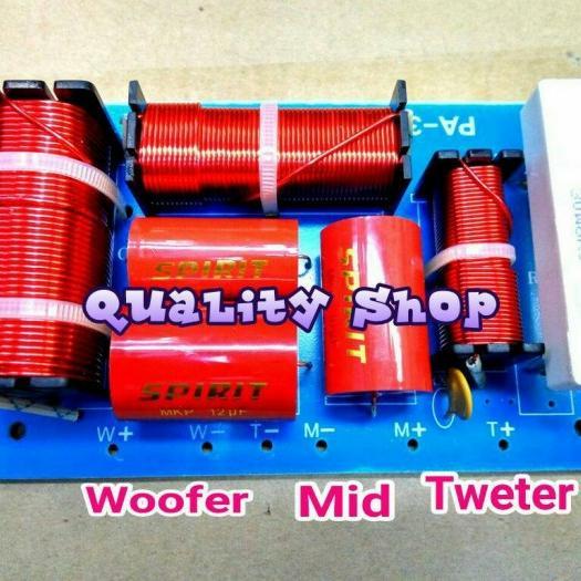 Crosover Pasif 3 Way Spirit Untuk Speaker Ukuran 10/12/15 Inch Populer