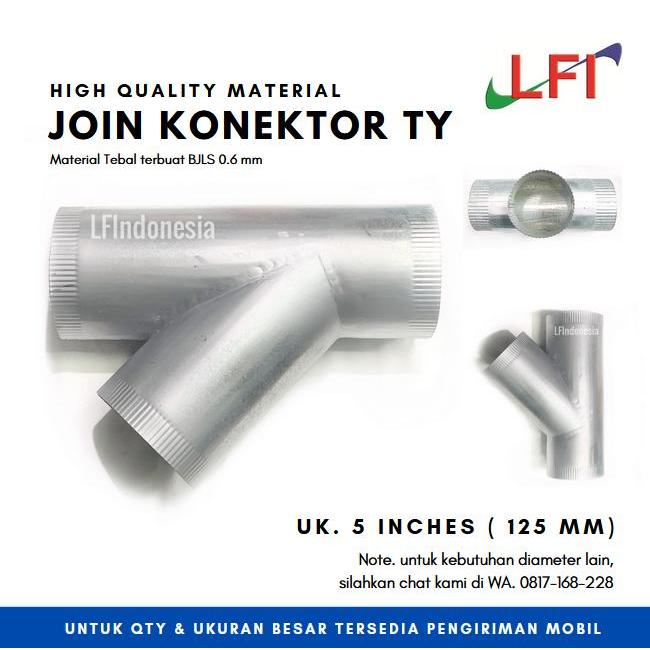 Join Konektor TY 5 inch (125 mm) - BJLS 0.6 mm