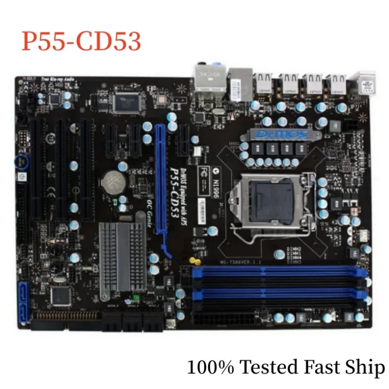 For MSI P55-CD53 Motherboard P55 16GB LGA 1156 DDR3 ATX Mainboard 100% Tested Fast Ship