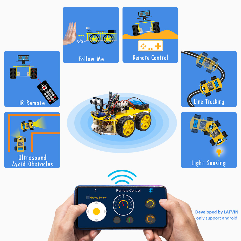 4WD Smart Robot Car Kit for Arduino
