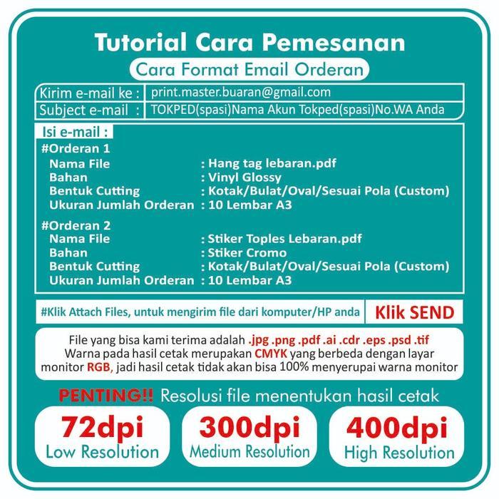 "New" Cetak Stiker A3+ Cetak Stiker Label Cetak Stiker Vinyl Glossy