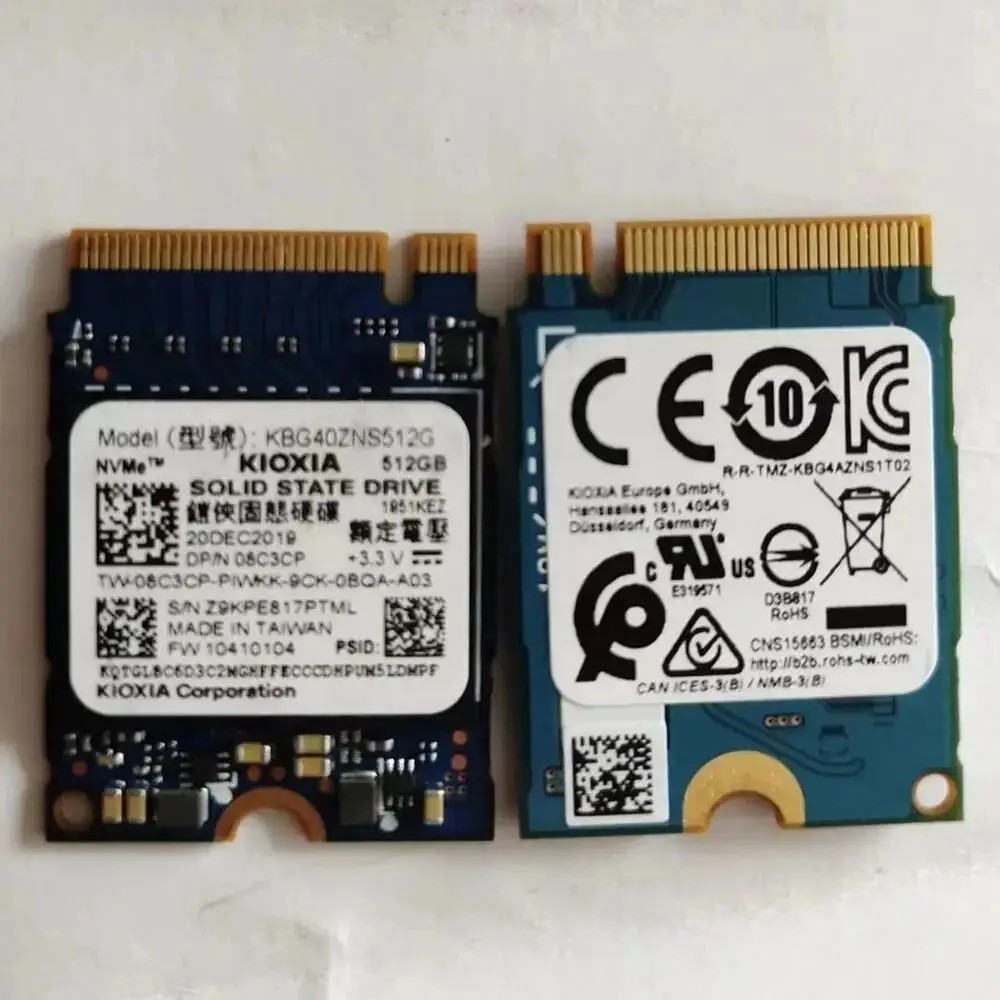 Toshiba KIOXIA 512GB SSD BG4 2230 KBG40ZNS512G 20DEC2019 DP/N 08C3CP Z9KPE817PTML