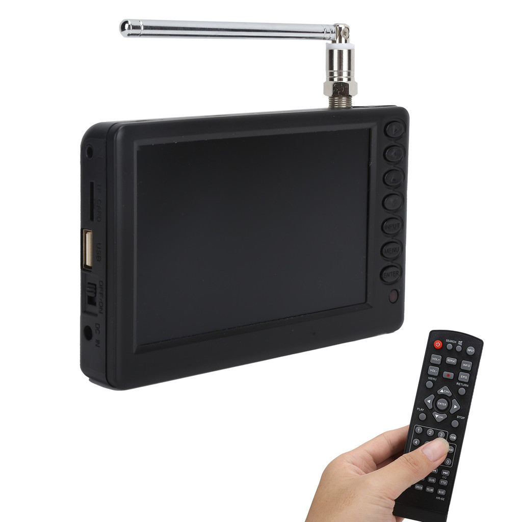 LEADSTAR 5 Inch Mini Digital TV Portable HD ATV Bracket Pocket FM Radio Handheld Color TV