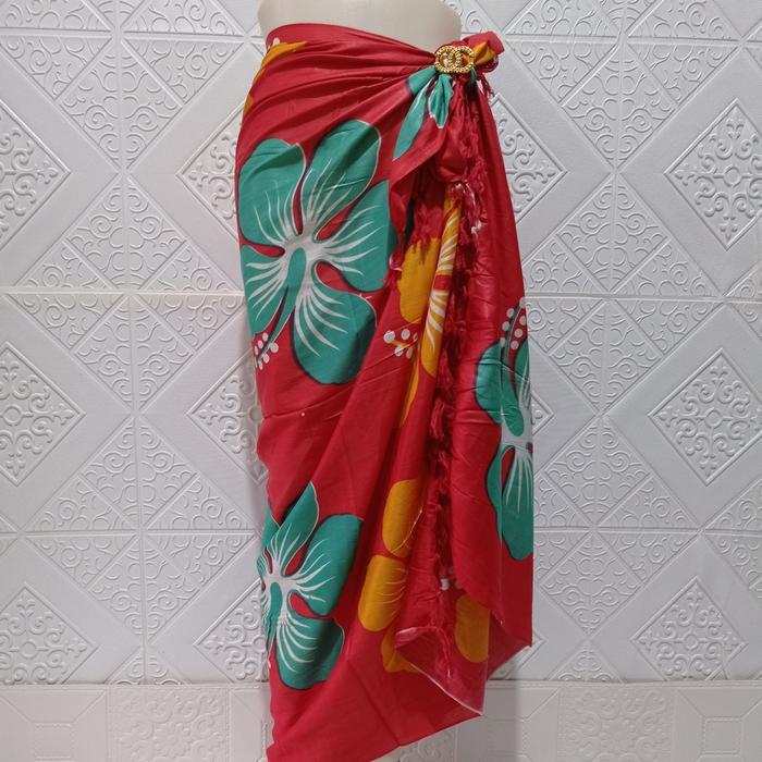 Best Seller Kain Bali Pantai - Sarung Kain Bali Pantai Motif Kembang Besar Baru Original