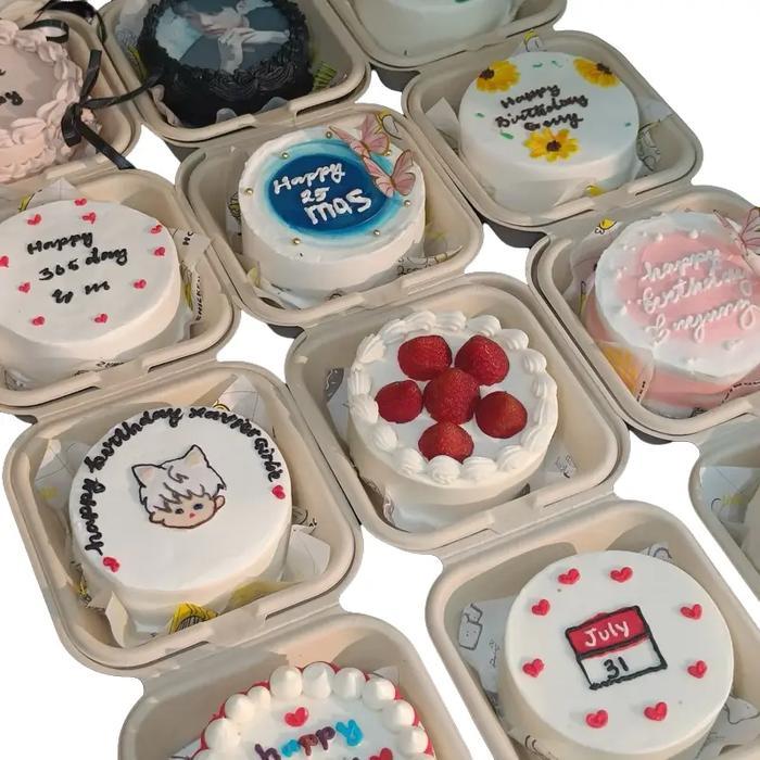 Korean cake 10cm Bento cake 10 cm Korean Lunch box lunch box custom cake Cake Ultah Cake Mini Cake