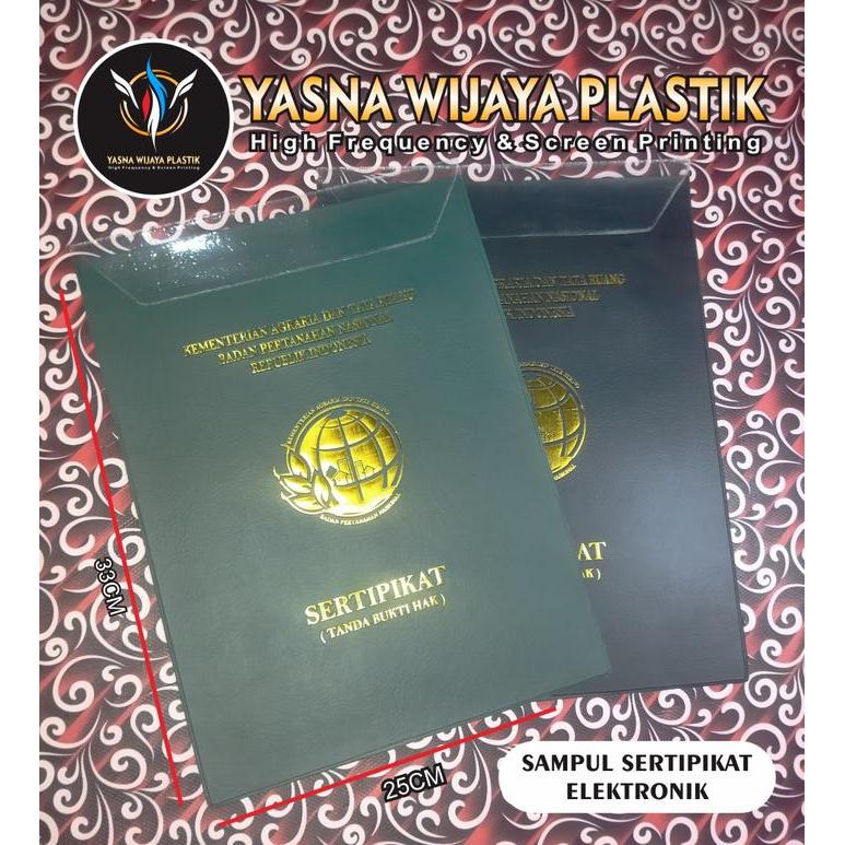 "New" YASNA WIJAYA PLASTIK SAMPUL soft cover F4 SAMPUL SERTIPIKAT ELEKTRONIK BPN map sertifikat