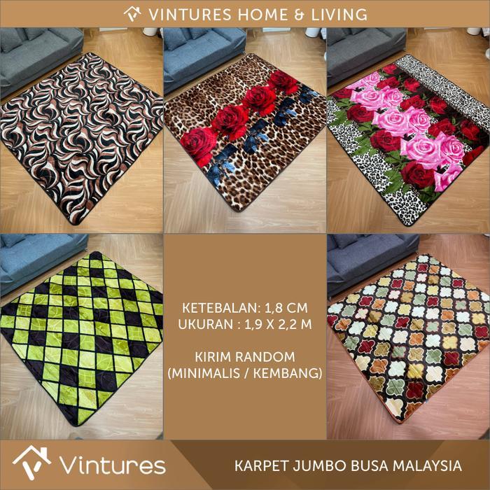 "New" [220x190 CM] Karpet Jumbo Busa Malaysia / Karpet Lantai Ruang Tamu - Motif Malaysia