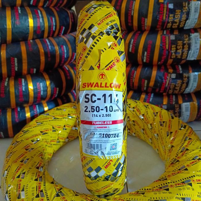 Ban Luar SWALLOW Sepeda Listrik 250-10 (14x2.50) Tubeless