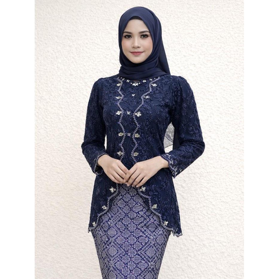 Kebaya Kayla Premium Wanita Kebaya Brokat Tile Spenggel Payet Jahit Kebaya Wisuda & Pesta Elegan