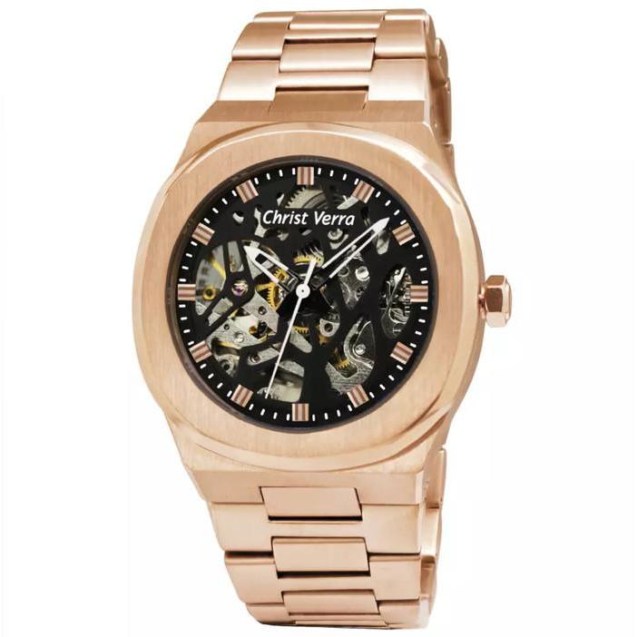 Jam Tangan CHRIST VERRA Pria Original CV 10458LAT-15 BLK