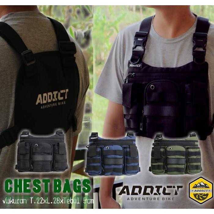 Chest Bag Tas Dada Tactical Addict Adventure Bike Taslari Pria