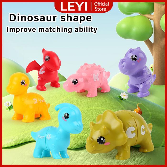 Leyi Dinosaurus Maina Anake Pendidikan Awal Bentuk Warn Cognition Kognisi Cocok Belajar Huruf