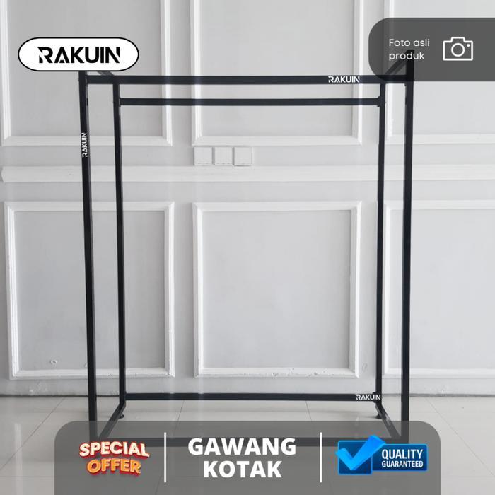 GAWANG KOTAK - RAK BAJU 2 ARAH/GANTUNGAN BAJU 2 SISI/GAWANG BESI MODERN/ GANTUNGAN BAJU-GAUN-RAKUIN