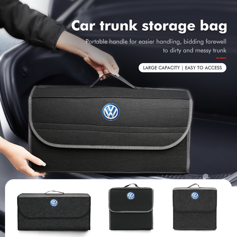 Car Tidying Trunk Organizer Large Capacity Folding Storage Bag For Volkswagen Scirocco Passat Polo