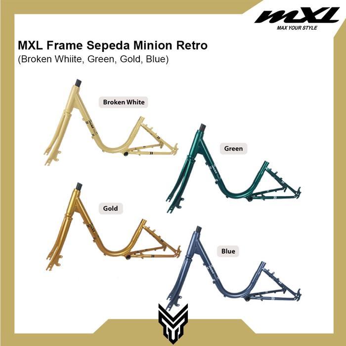 Thebest- MXL Frame Sepeda Minion Retro Ukuran 20" Bahan Steel Bicycle Frame