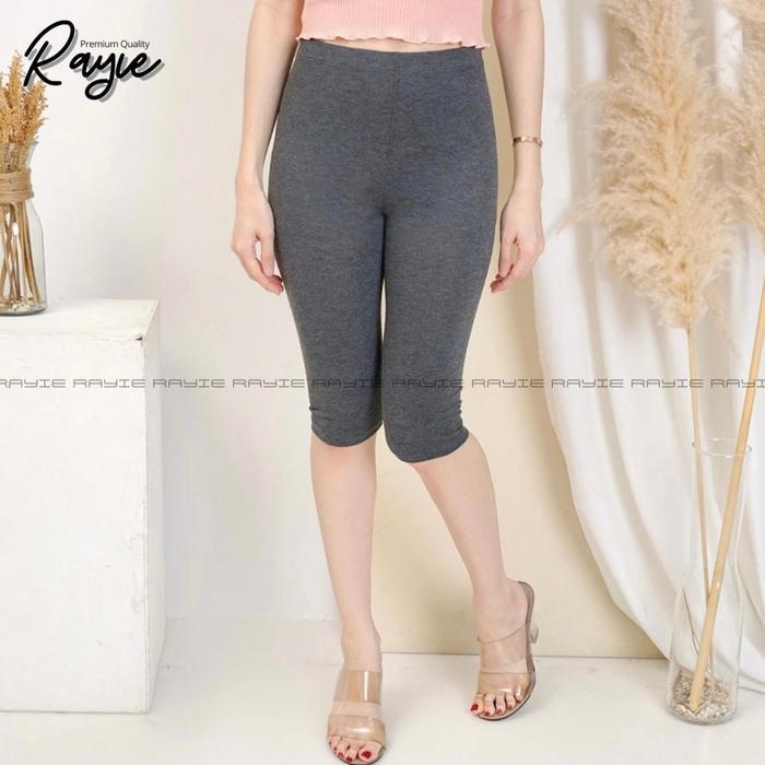 Legging 3/4 Wanita Dewasa Bahan Kaos Celana Legging Pendek