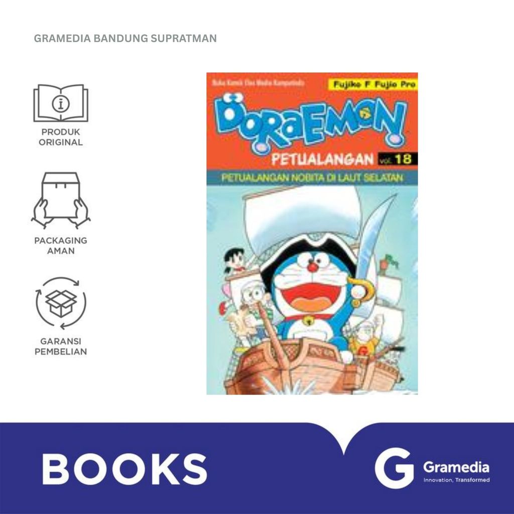 Gramedia Bandung Supratman | Buku Komik Manga DORAEMON 18 (2025) | Buku Komik Manga Original Gramedi