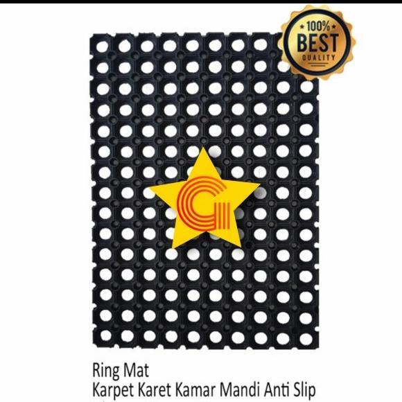 Ring Mat Karpet Keset Kamar Mandi Anti Slip Compos Tipis 38x57cm 10mm