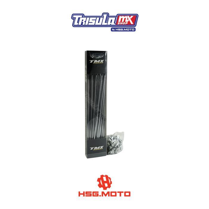 JARI JARI DEPAN VELG TMX STAINLESS STEEL SPOKES NIPPLE - R21 9 X 235