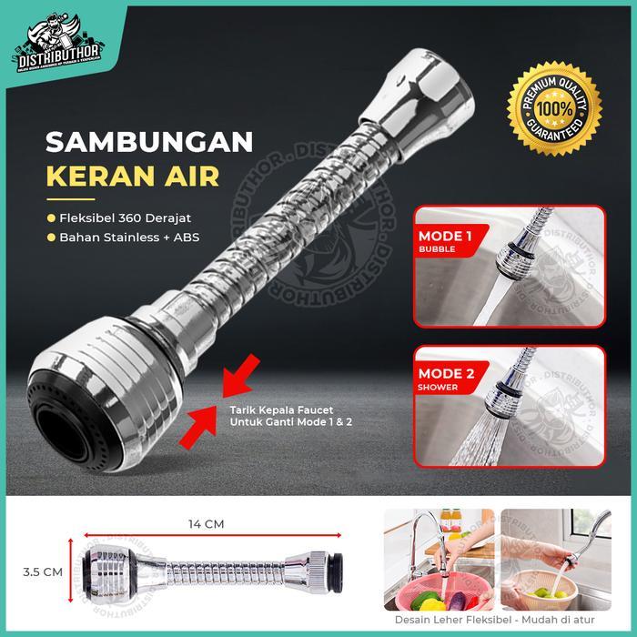 Sambungan Kran Air Fleksibel Putar Keran Air Shower Faucet Stainless