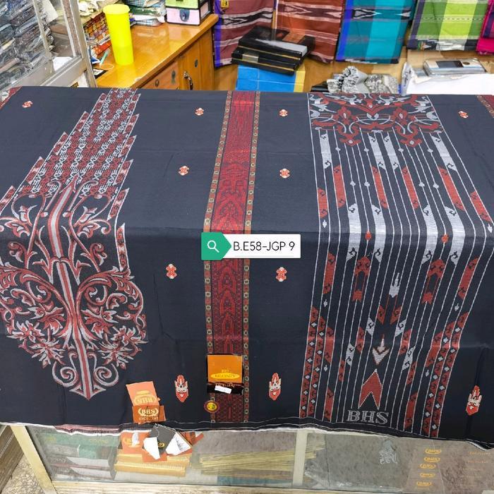 Bisa Cod - Sarung Bhs Excellent Bronze E58 Jaguard Jgp & Jgo Songket Sutra Mewah Elegant