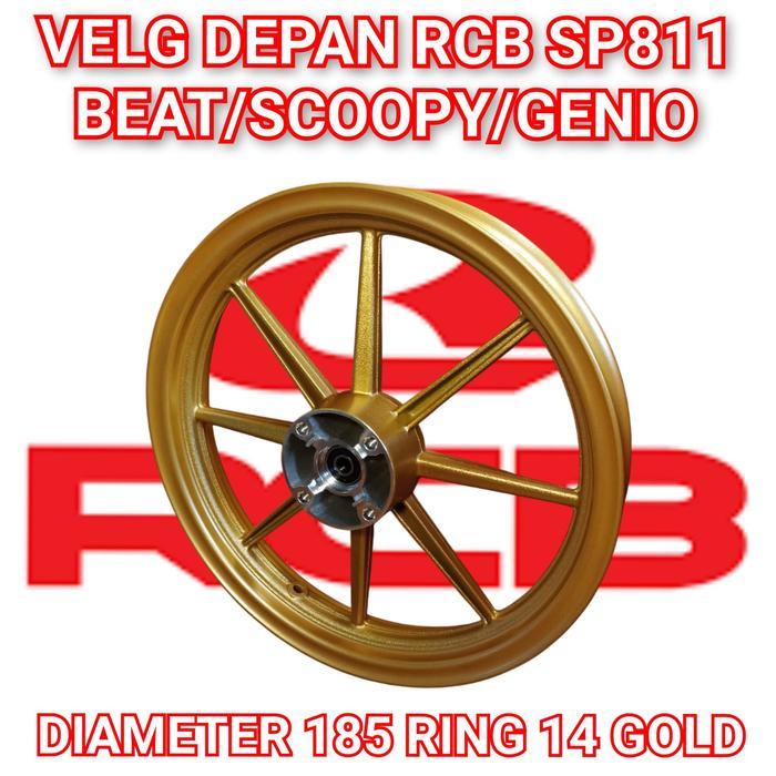 Velg Depan Rcb Beat/Scoopy/Genio Diameter 185 Ring 14 Sp 811 Gold - Original Racing Boy