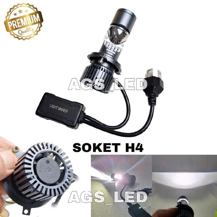 Bagus Lampu Utama Motor Mobil Soket H4 Kipas Projector Mini Cahaya Biled Super Terang / Lampu H4