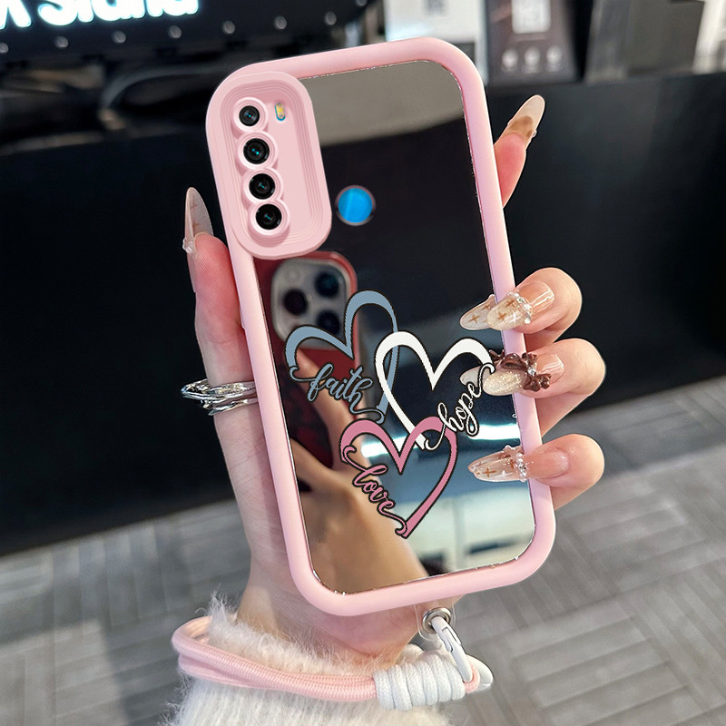 Casing Hp untuk Xiaomi Redmi Note 8 Note 8T Case Casing cinta pola Silikon Softcase Kasing HP tali g