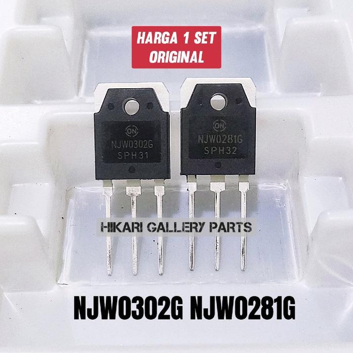 [1 Set] Transistor Njw0302G Njw0281G / Njw0302 Njw0281 Ori 1 Set / Tr Njw 0302 Njw 0281 Sepasang