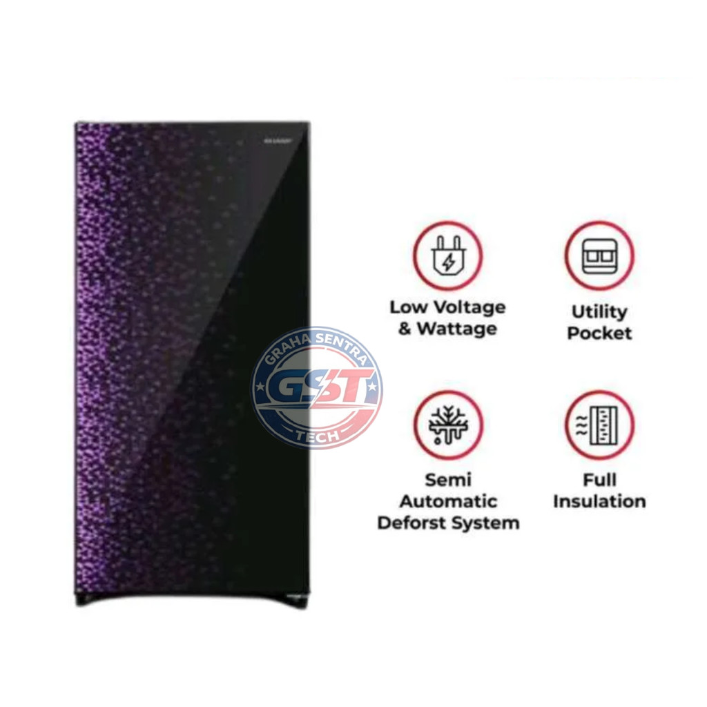 Kulkas 1 pintu sjx-165 LOW WATT 133liter