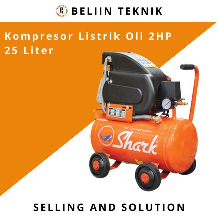 KOMPRESOR ANGIN LISTRIK SHARK PORTABLE TYPE MZ2025 - 2HP X 25 L