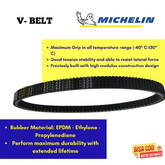 VANBELT MICHELIN V-BELT EPDM VARIO 125 KZR VARIO 125 BOHLAM ORIGINAL MICHELIN ORIGINAL QUALITY