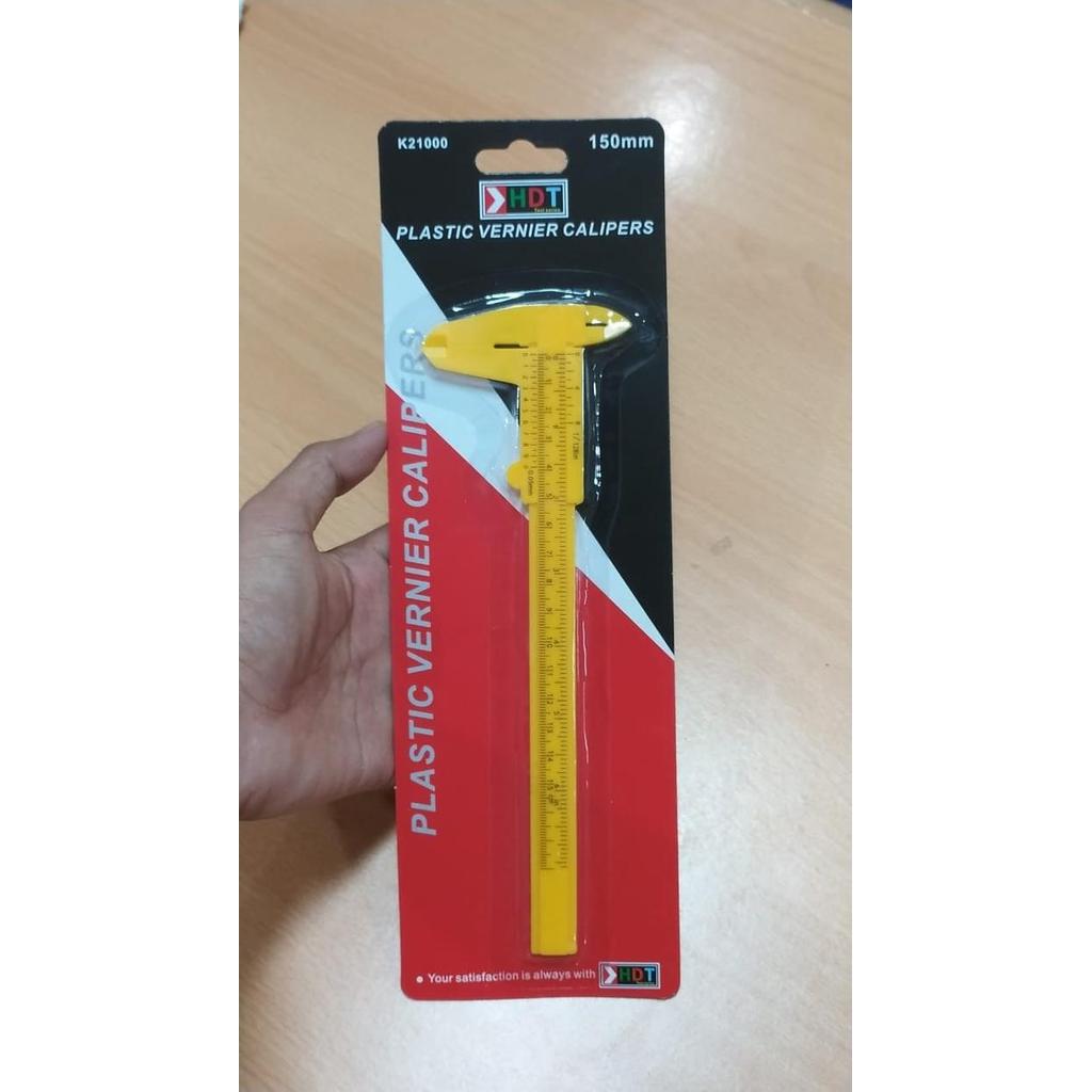[] HDT Jangka sorong Manual plastik 150mm caliper sketmat sigmat pvc 15cm