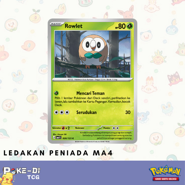 Rowlet MA4 | 020/123 C - Pokemon TCG Indonesia
