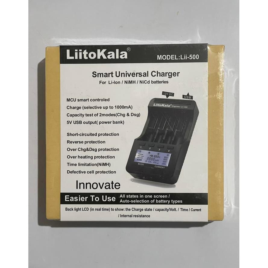 Liitokala lii-500 lii 500 baterai batre cell 18650 21700 charger