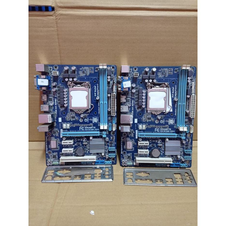 Mobo gigabyte B75M socket lga 1155 ddr3 onbord vga