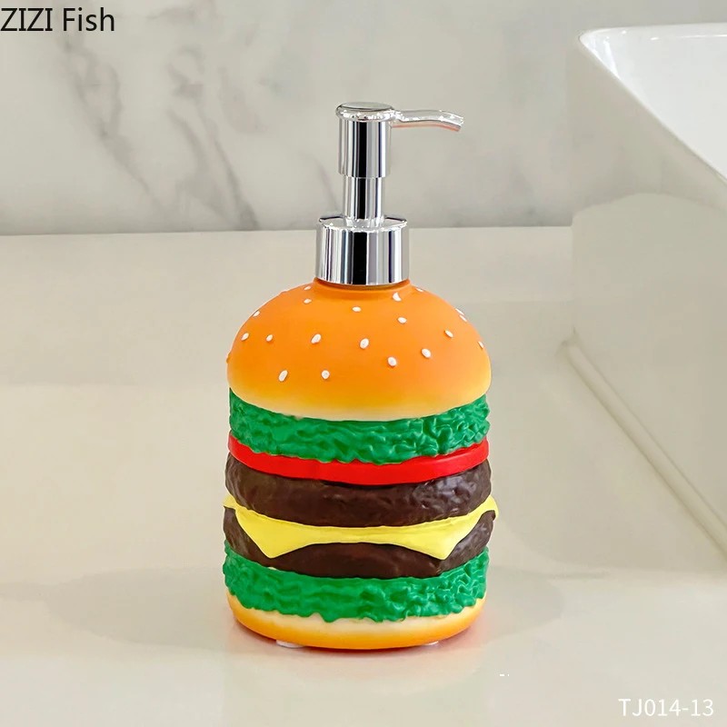 Multi Layered Burger Hand Soap Dispenser Hotel Hand Soap Bottle Bathroom Lotion Bottle Soap Pump