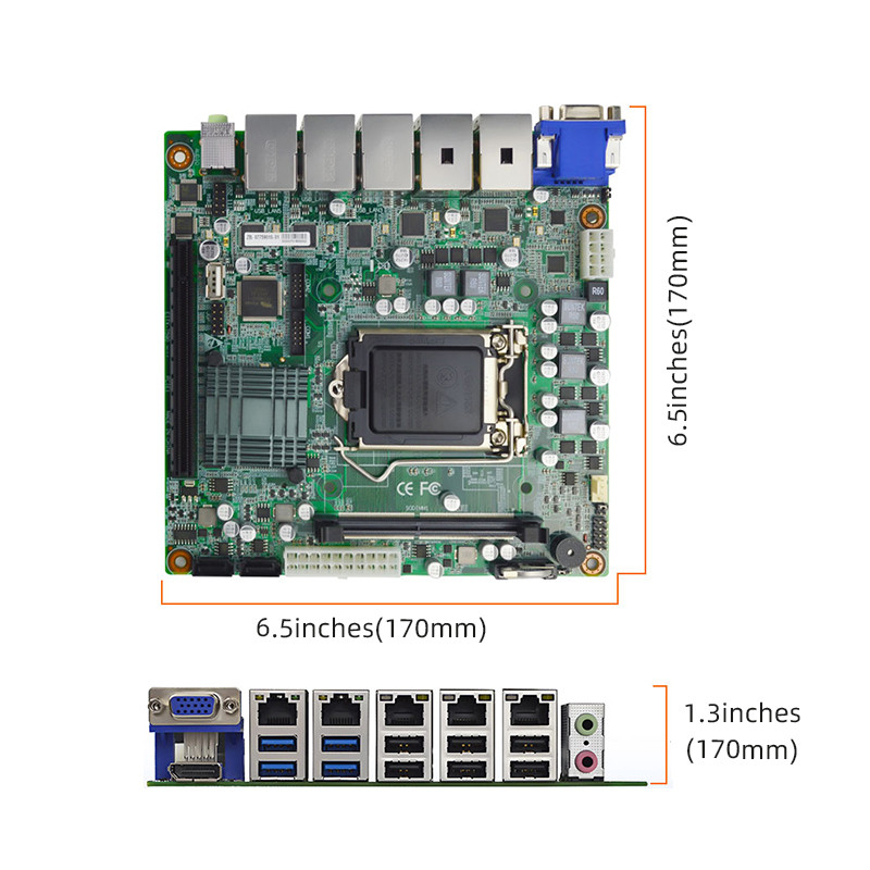 New MINI-ITX Motherboard EITX-7590 Intel 8th 9th LGA1151 DDR4 16GB Memory 2LAN/5LAN Computer Server
