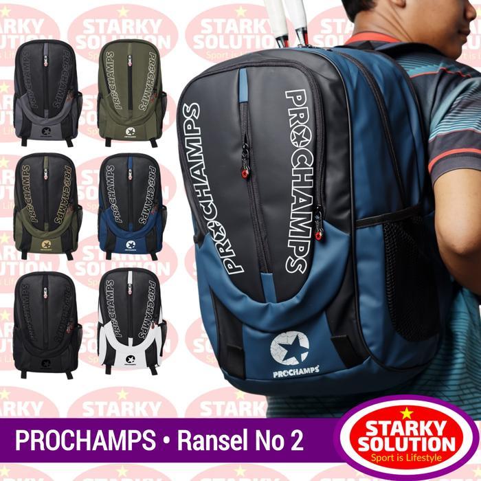 Terlaris Ransel Raket Prochamps No 2 Badminton Tenis Padel Bulutangkis Squash Tas Bagpack Bag Pack