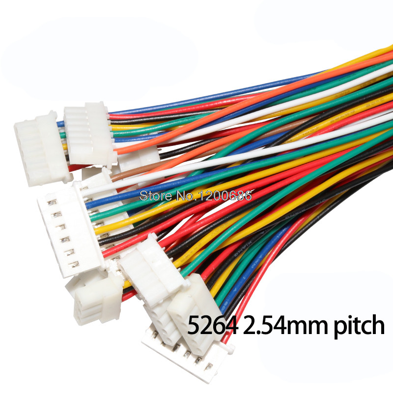 24AWG 15CM 2.5mm 5264 Rectangular Connectors 2.50 SPOX HSG 3P friction lock Cable Female Housing Wir